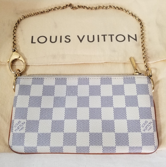 Authentic Louis Vuitton damier azur pochette MM - Picture 2 of 11